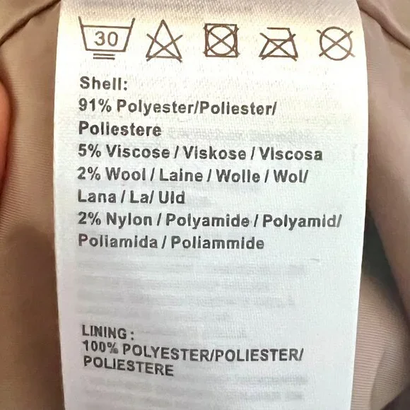 Brave Soul ASOS Camel Brown Wool Blend Dixie Coat 14 Longline Oversized Neutral - Picture 11 of 13